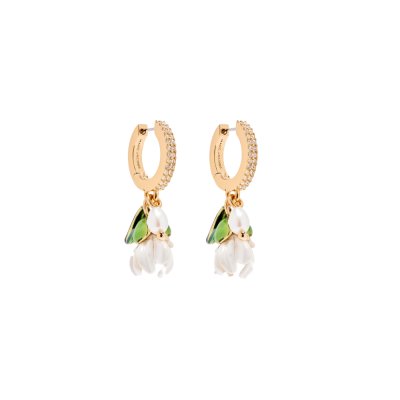 THE ROOTED DAISY HOOP EARRINGS